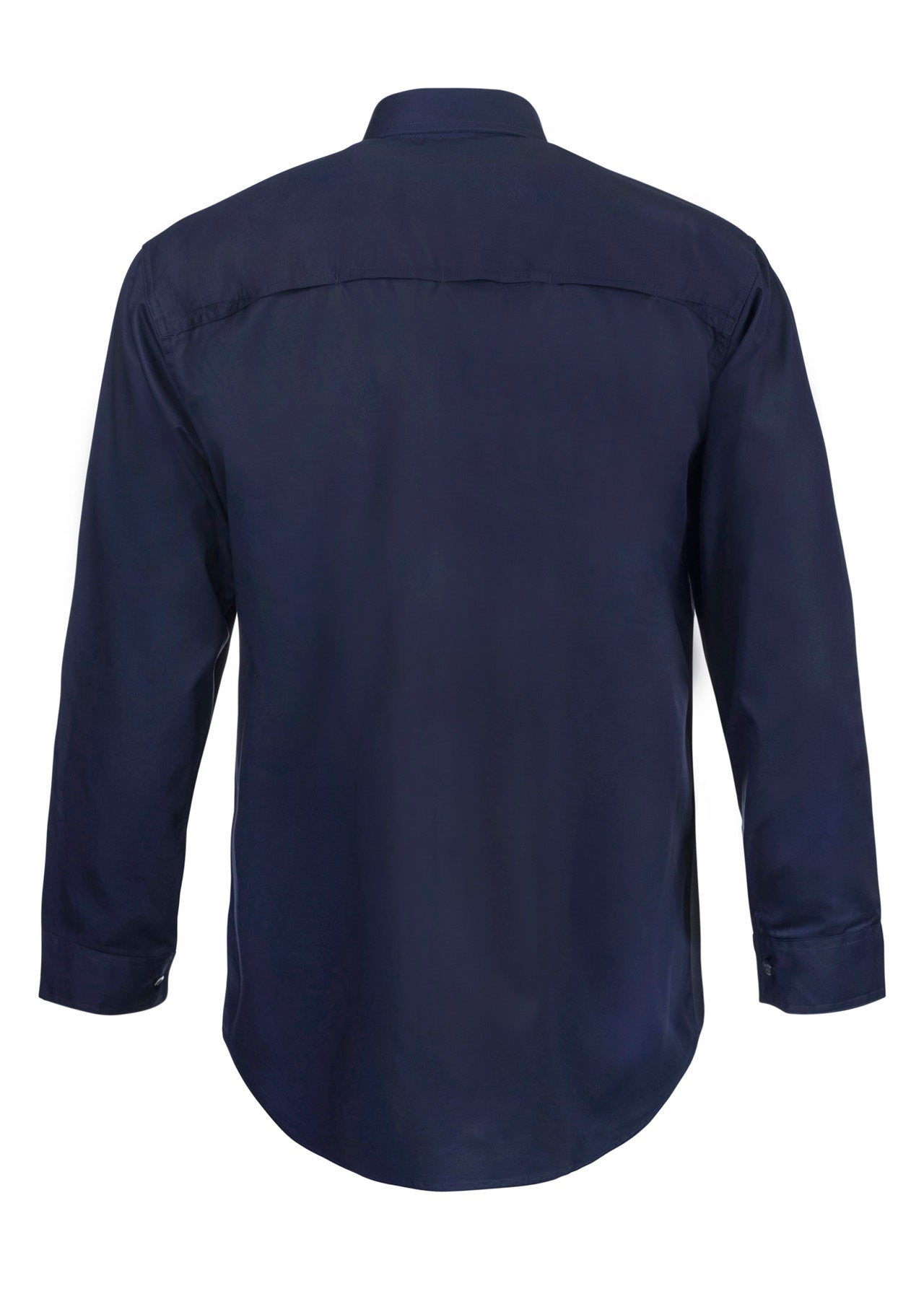 Workcraft WS4011 Lightweight Long Sleeve Vented Cotton Drill Shirt in Navy