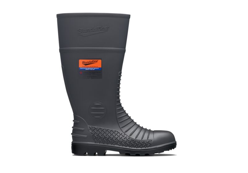 Blundstone 024 Grey waterproof safety gumboot with Penetration resistant steel midsole