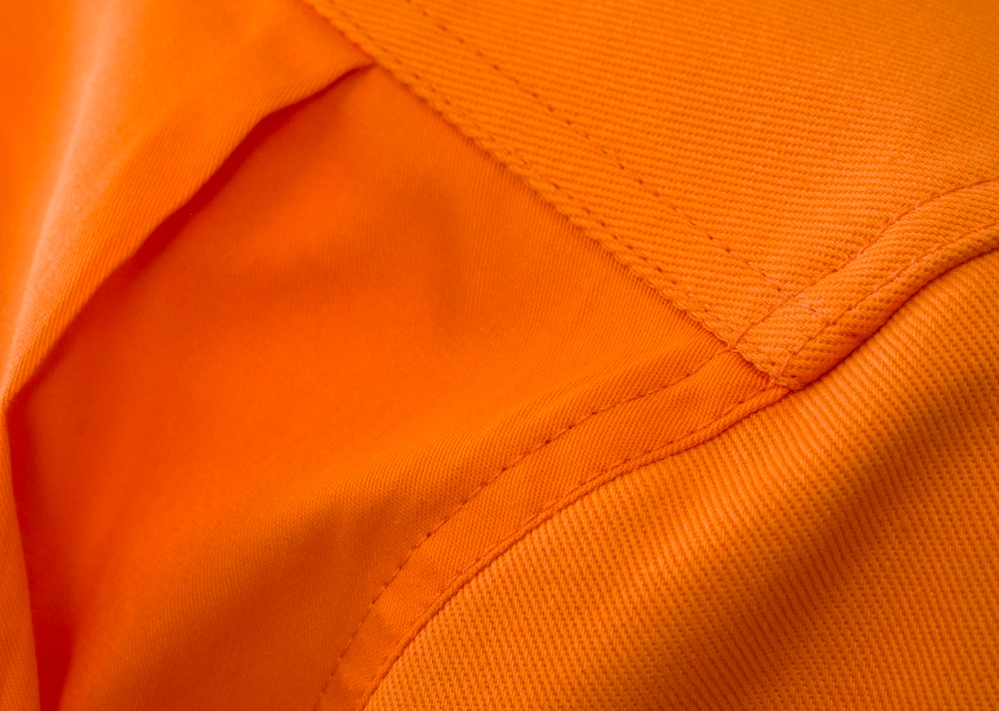 Workcraft WS6031 Mens Heavy Duty Hybrid Hi Vis Closed Front Cotton Drill Reflective Shirt With Gusset Sleeves in Orange/Navy