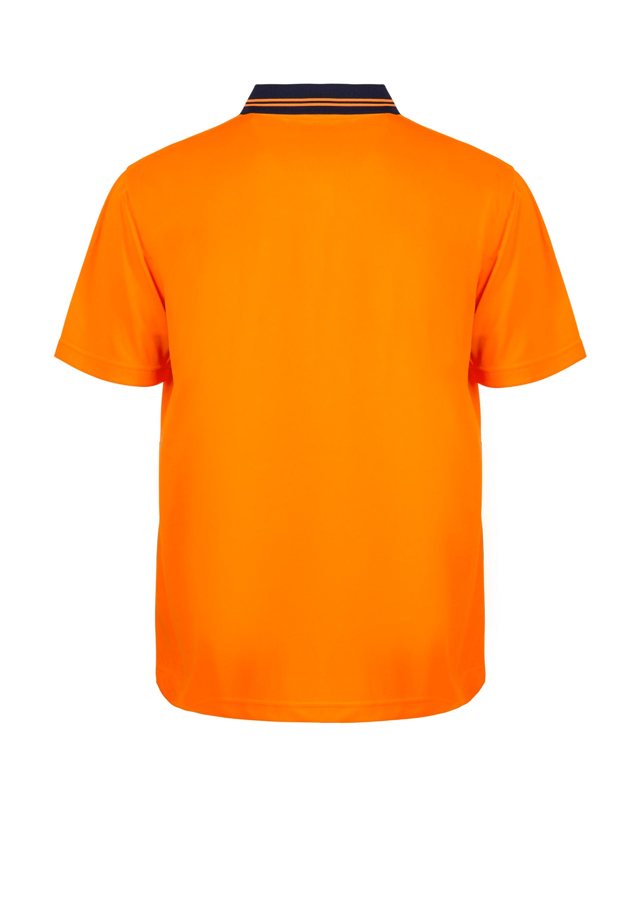 Workcraft WSP205 Hi Vis Short Sleeve Food Industry Micromesh Polo in Orange/Navy