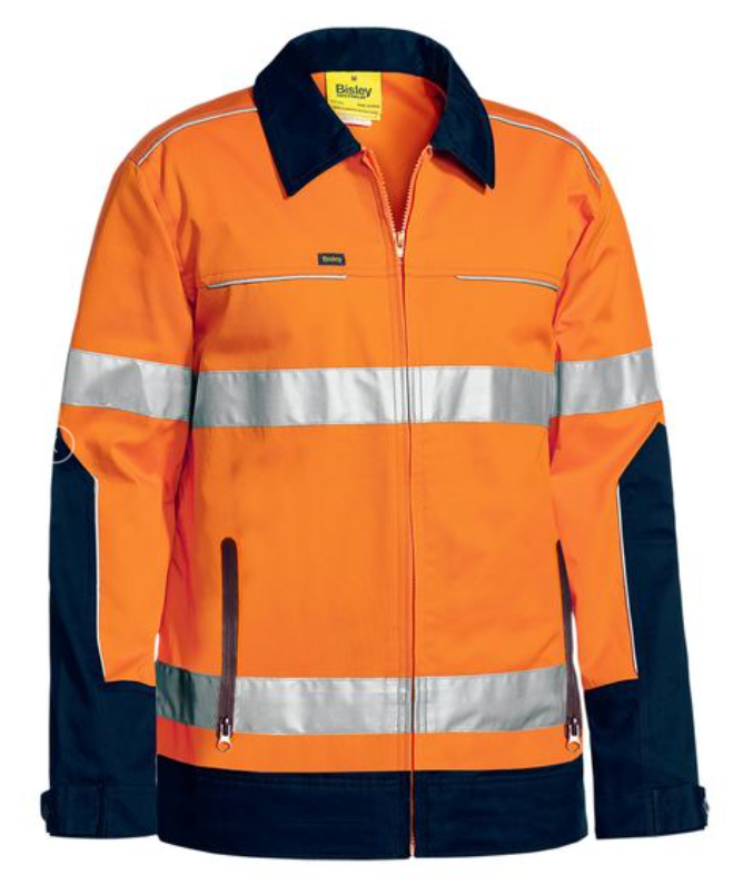 Taped Hi Vis Drill Jacket With Liquid Repellent Finish