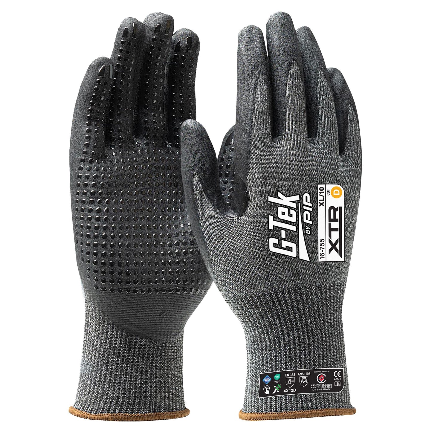PIP G-Tek XTR 15G Cut D Palm Dip Dotted Glove