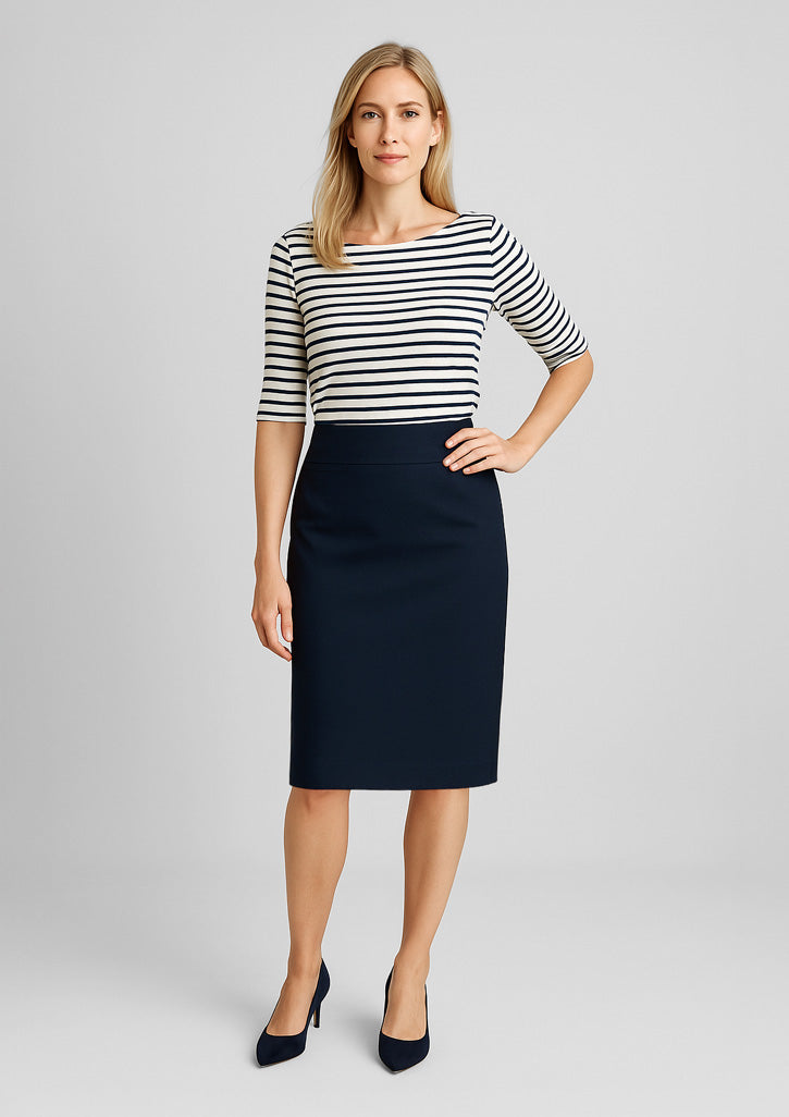 BizCorporate 24011 Womens Comfort Wool Stretch Relaxed Fit Lined Skirt