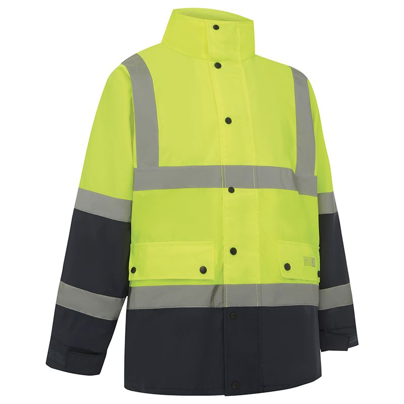 WORKIT Workwear Hi Vis 2 Tone Waterproof Taped Rain Jacket