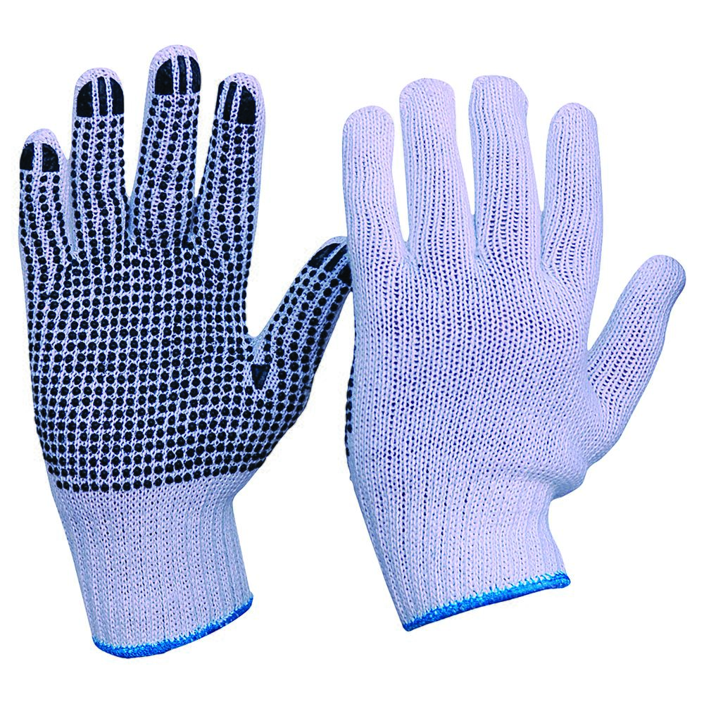 Pro Choice Safety Gear 342KPDB Knitted Poly/Cotton With PVC Dots Gloves Mens Size