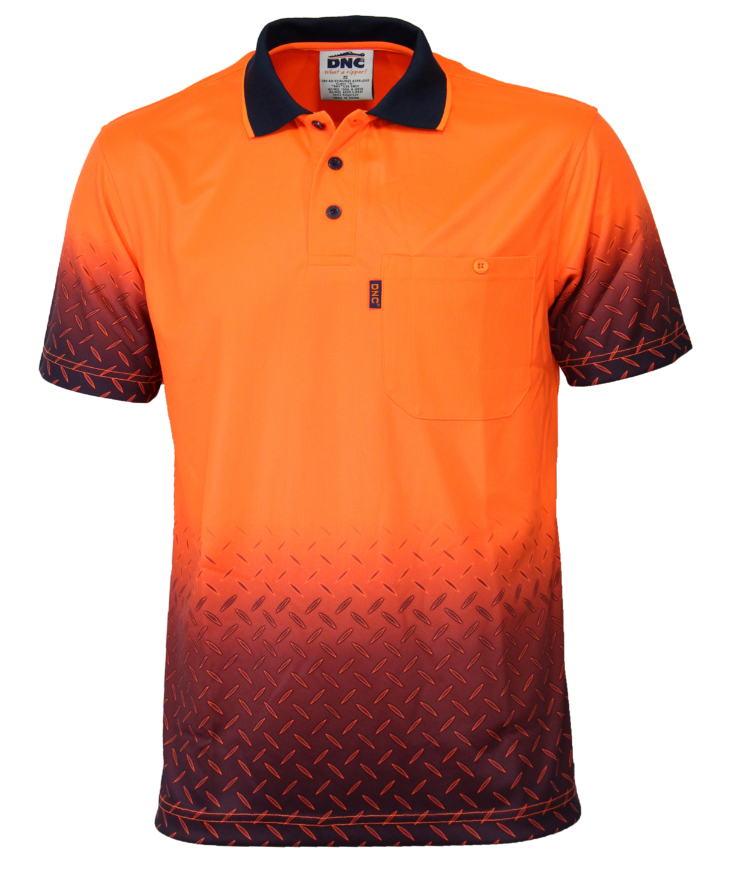 Hi Vis Sublimated Diamond Plate Polo
