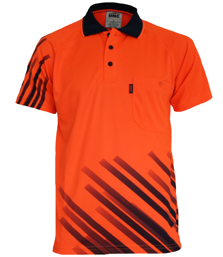 Hi Vis Sublimated Stripe Polo