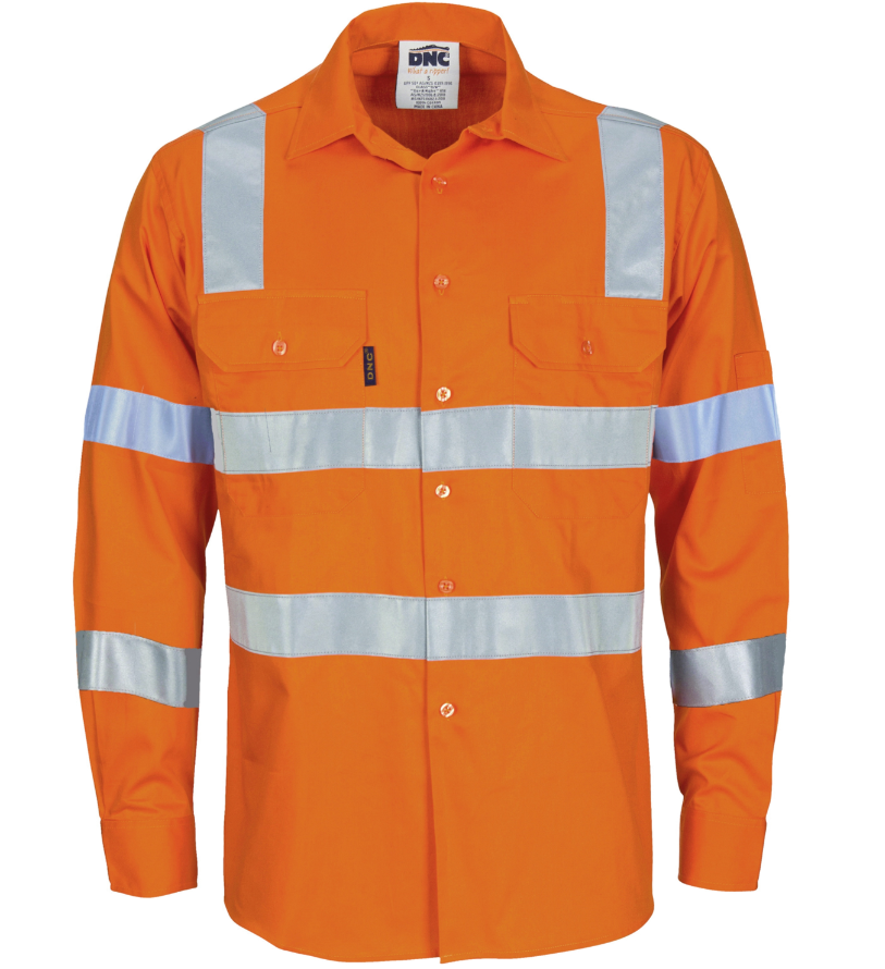 Hi Vis L/W Bio Motion Shoulder Stripe & X Back Shirt