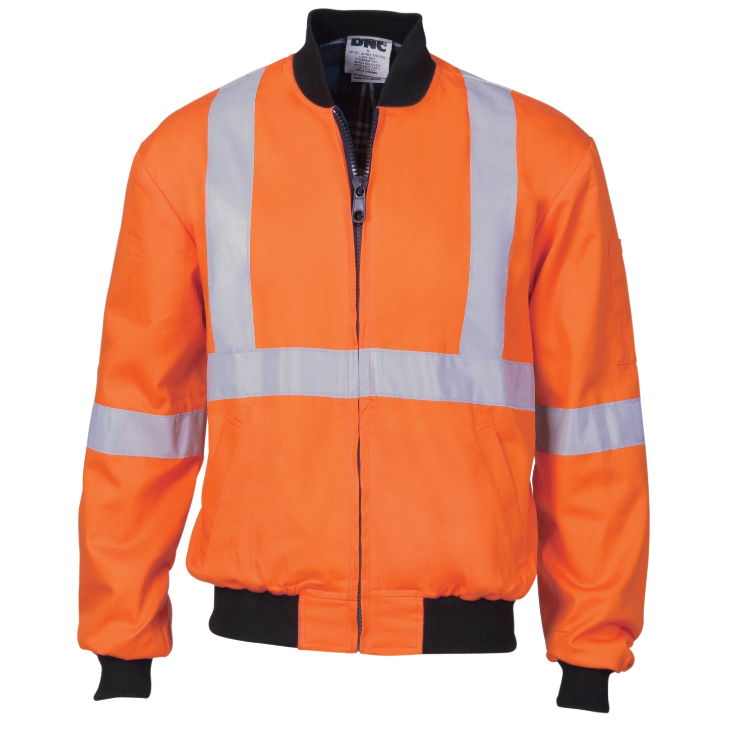 3759 HiVis Cotton Bomber Jacket with ‘X’ Back & additional CSR R/Tape below