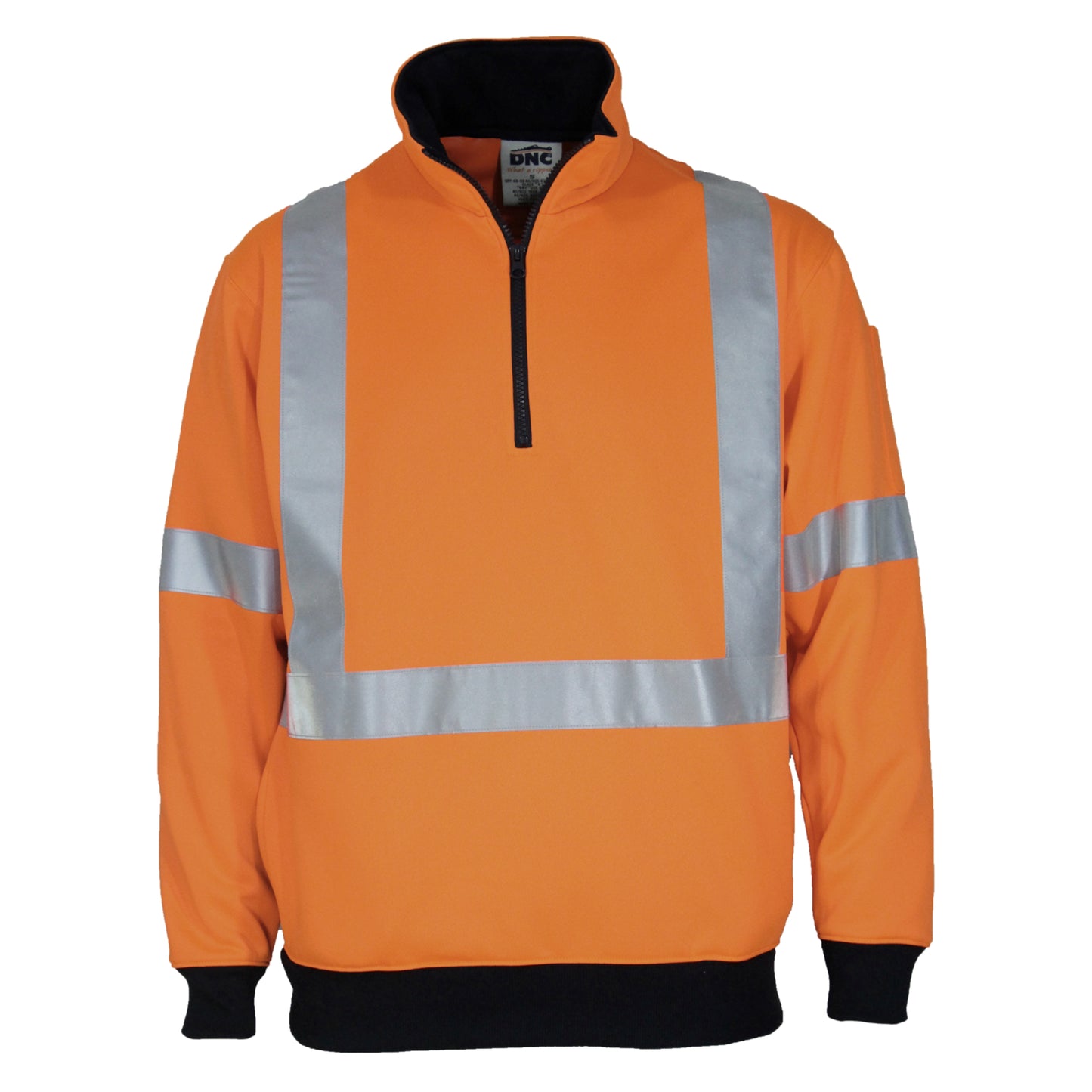 3952 HiVis X Back 1/2 Zip Cotton Jumper