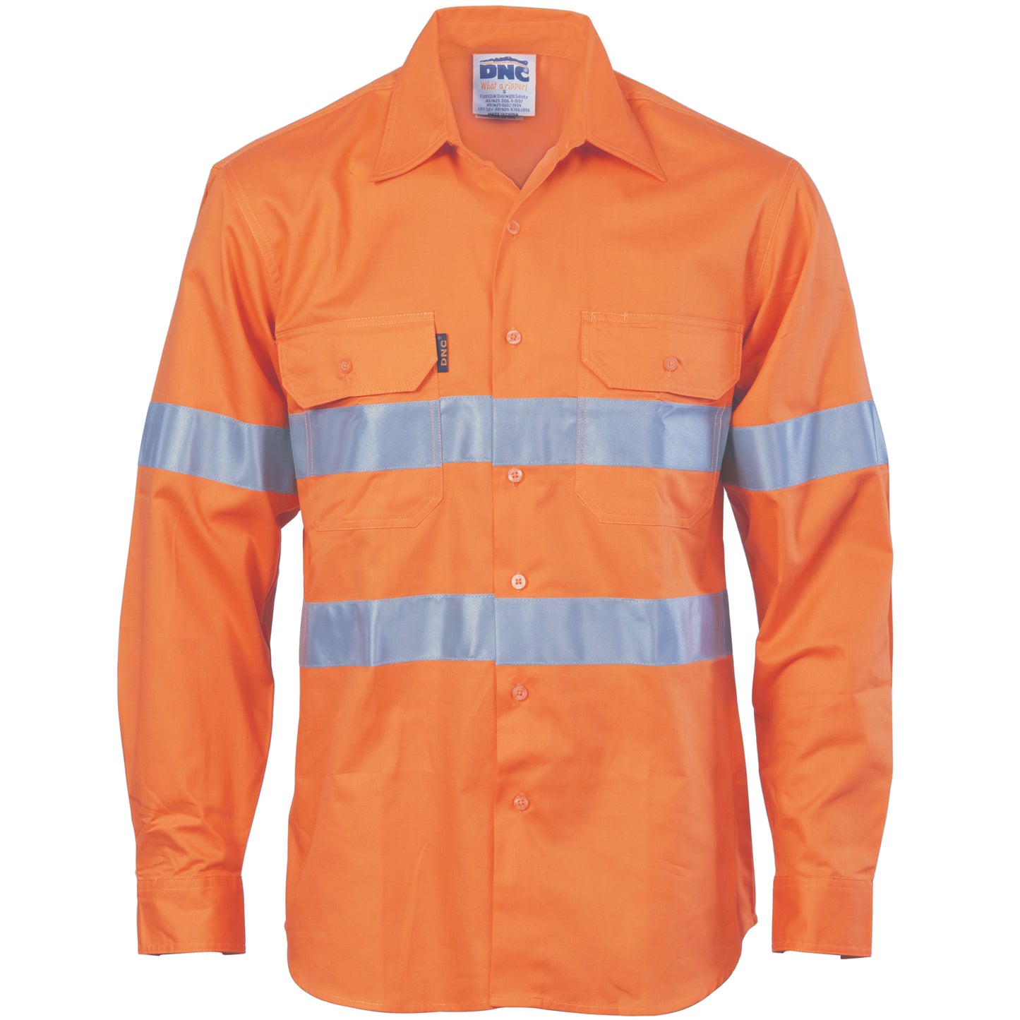 3985 HiVis Cool-Breeze Vertical Vented Cotton Shirt with Generic R/Tape - Long sleeve