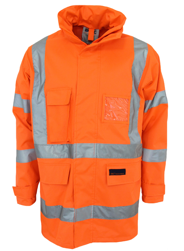 Hi Vis 'X' Back Rain Jacket Bio Motion Tape