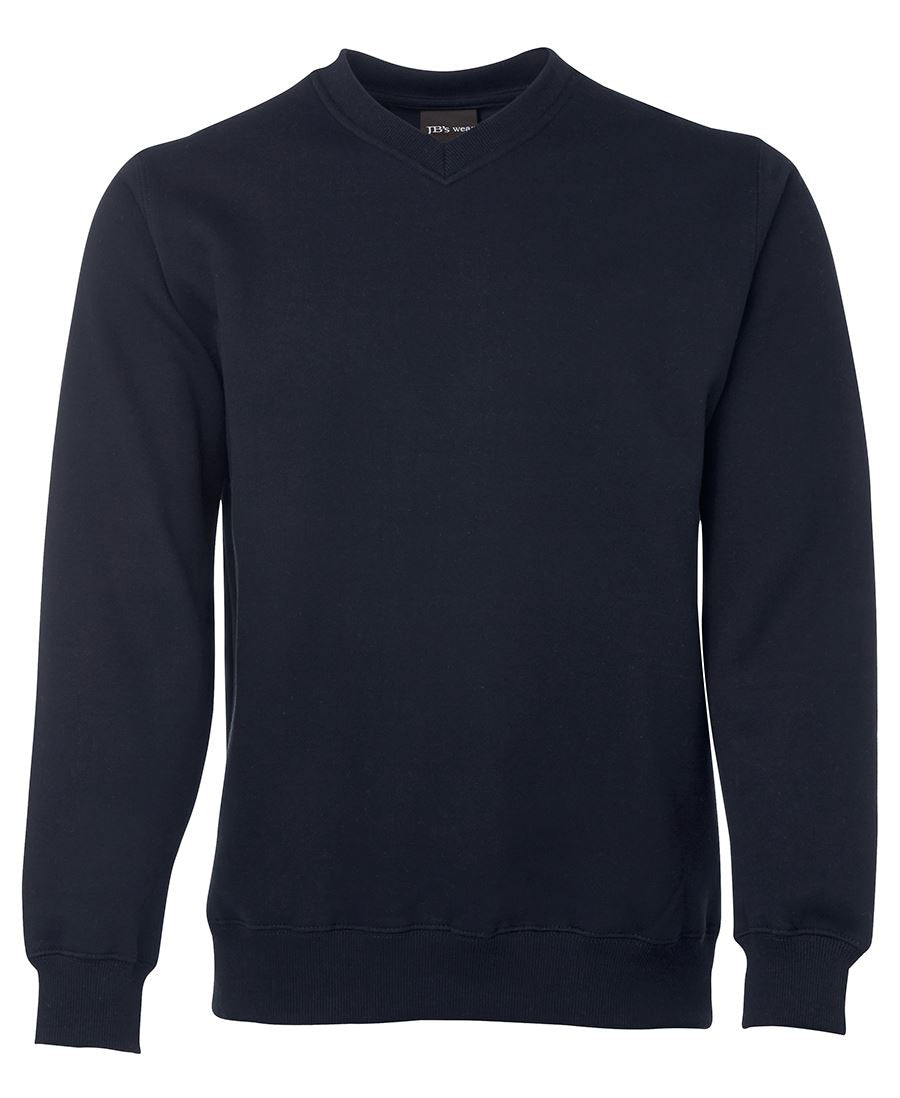 JB's V Neck Fleecy Sweat Black-2Xs