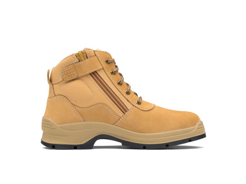 Blundstone 418 Wheat nubuck zip side ankle safety boot