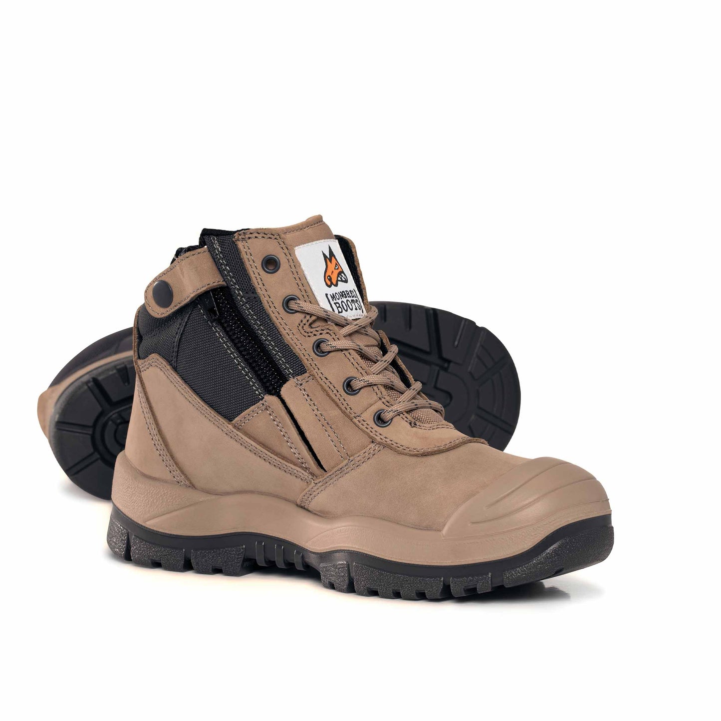 Mongrel Boots 461060 Stone ZipSider Boot w/ Scuff Cap