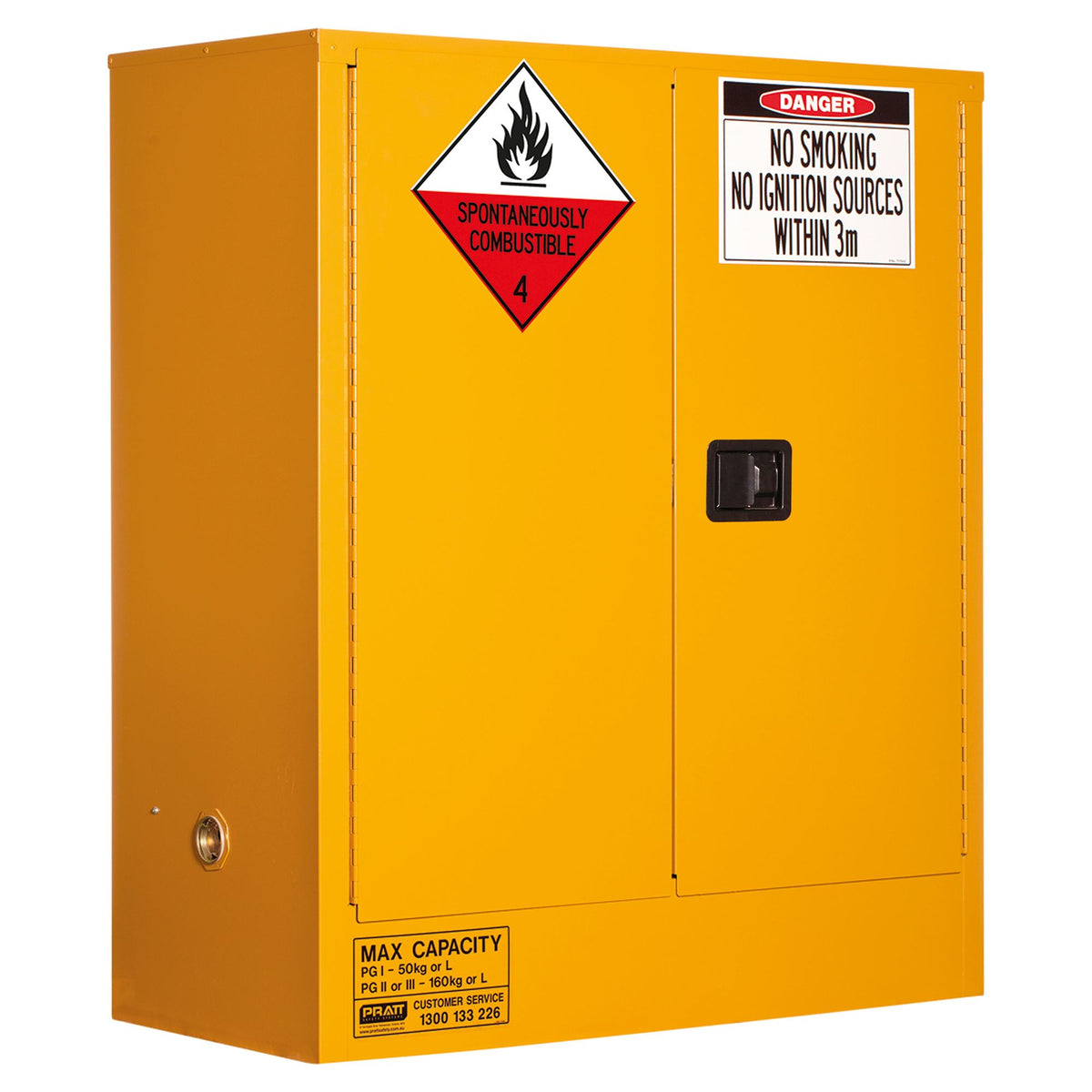 Pratt Safety 5530AC4 Class 4 Dangerous Goods Storage Cabinet: 160L - 2 Doors - 2 Shelves