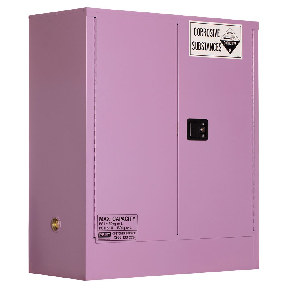 Pratt Safety 5530ASPH Corrosive Substance Storage Cabinet: Metal - 160L - 2 Doors - 2 Shelves