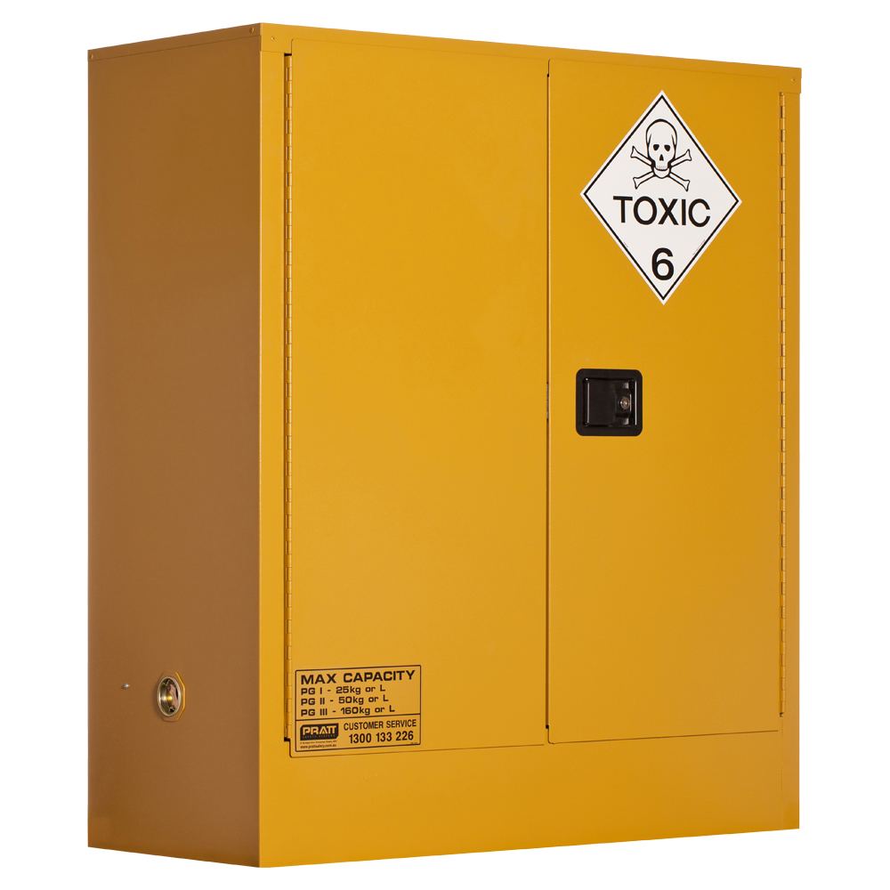 Pratt Safety 5530AST Toxic Substance Storage Cabinet: 160L - 2 Doors - 2 Shelves