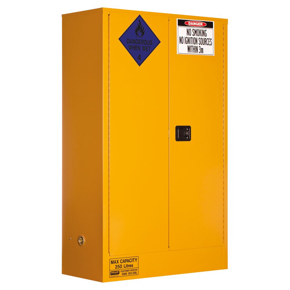 Pratt Safety 5545AC4 Class 4 Dangerous Goods Storage Cabinet: 250L - 2 Doors - 3 Shelves