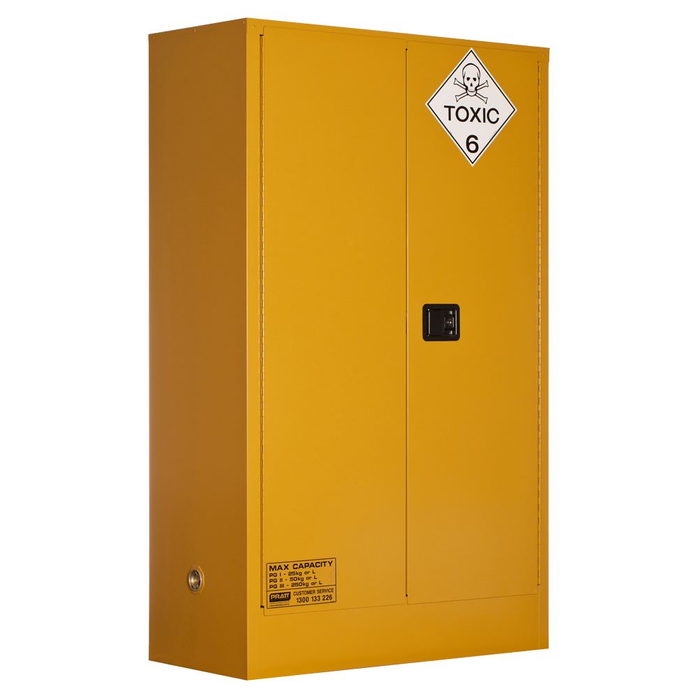 Pratt Safety 5545AST Toxic Substance Storage Cabinet: 250L - 2 Doors - 3 Shelves