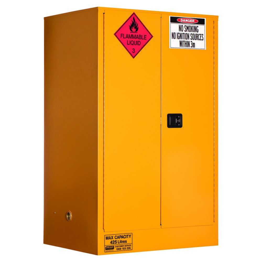 Pratt Safety 5590AS Flammable Liquid Storage Cabinet: 425L - 2 Doors - 3 Shelves