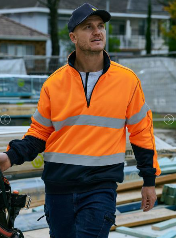 Taped Hi Vis 1/4 Zip Pullover Fleece