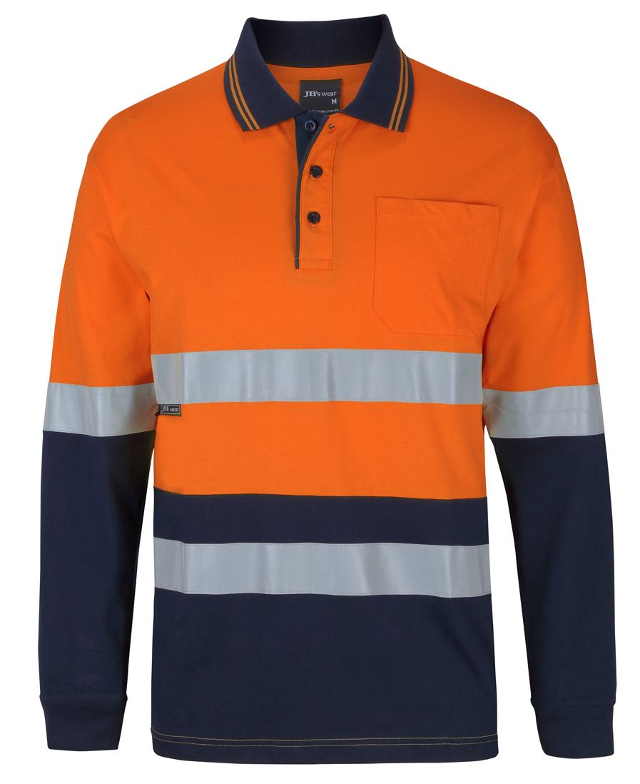 JB's Hv (D+N) L/S Cotton Polo Yellow/Black