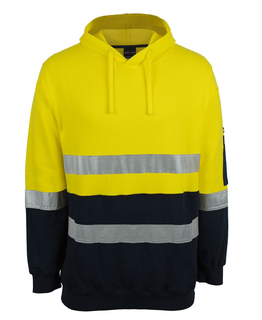 JB's Hv D+N 310 Cotton Pullover Fleece Hoodie Orange/Nvy-2Xs