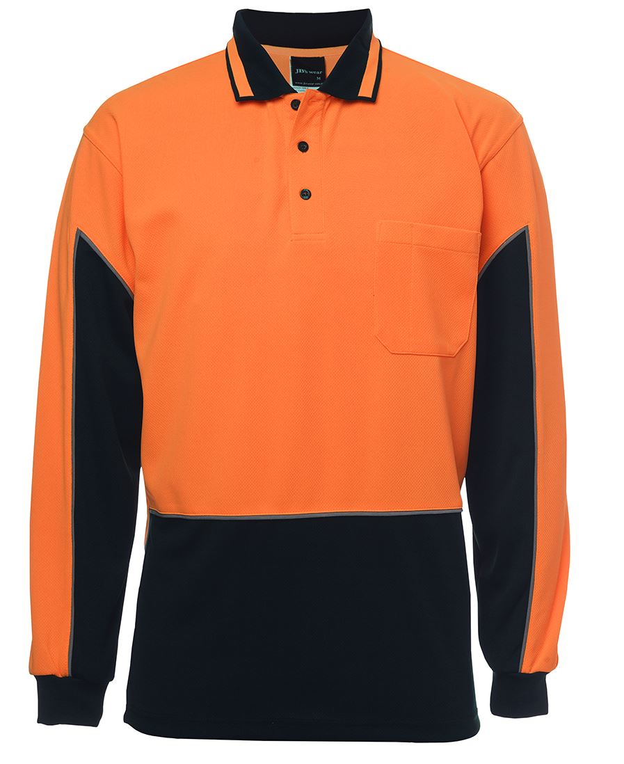 JB's Hv 4602.1 L/S Gap Polo Lime/Navy