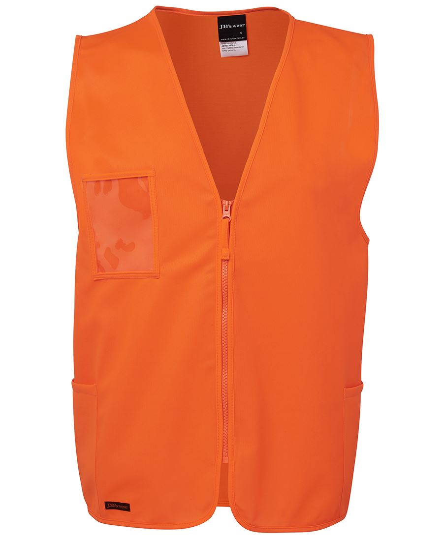 JB's Hv Zip Safety Vest Lime