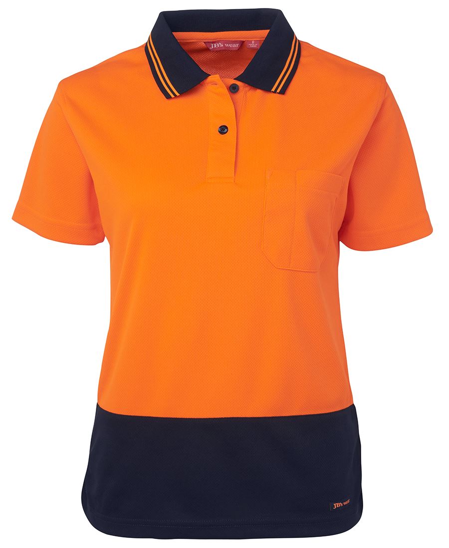 JB's Ladies Hv S/S Comfort Polo Lime/Nvy -16