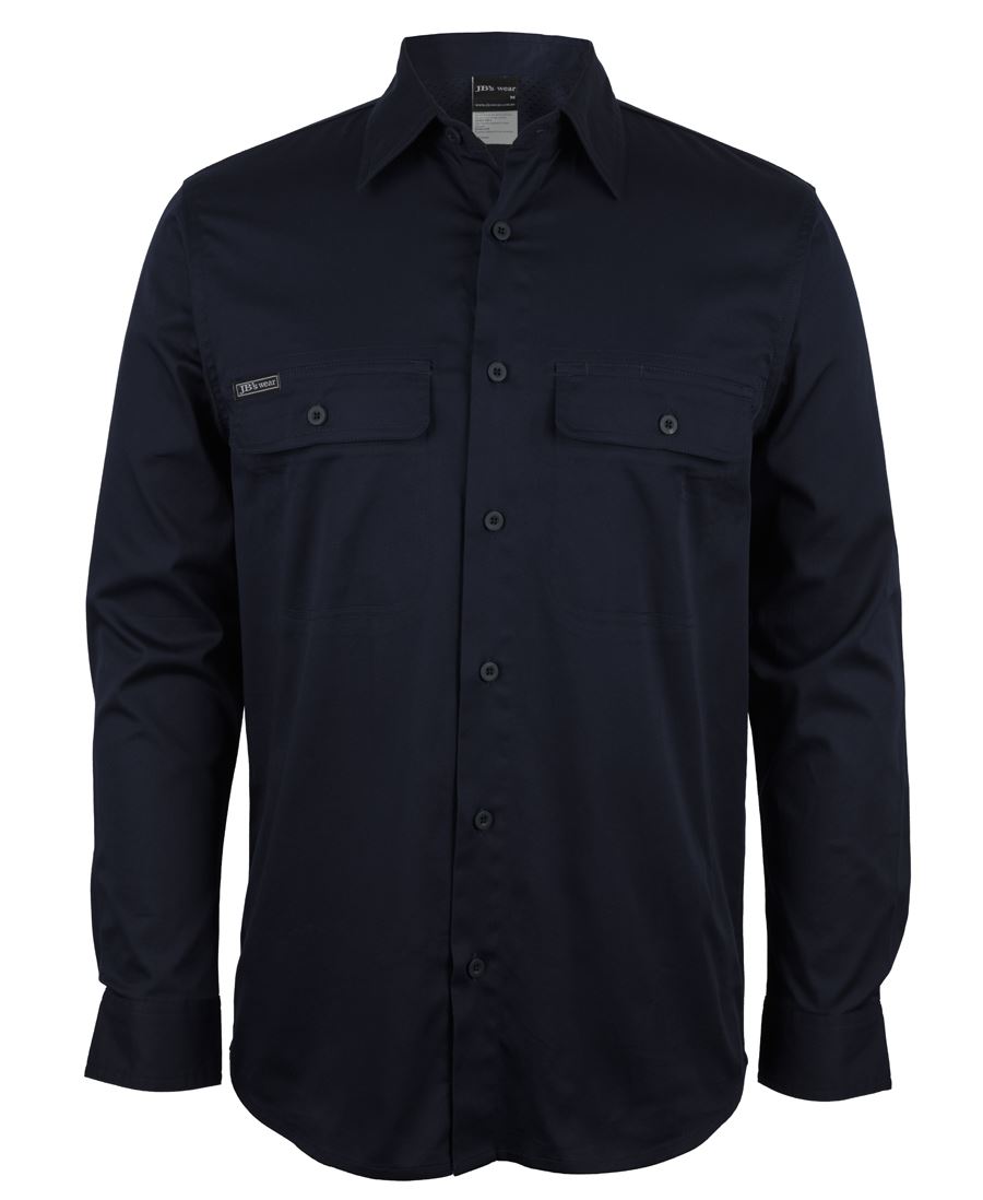 JB's L/S Stretch Work Shirt Navy