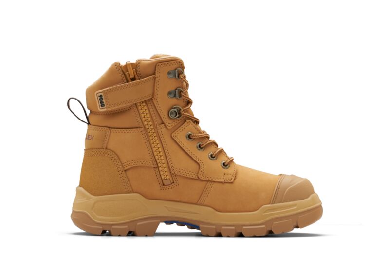 Blundstone 9060 RotoFlex Wheat water-resistant nubuck PU/R 150mm zip sided safety boot