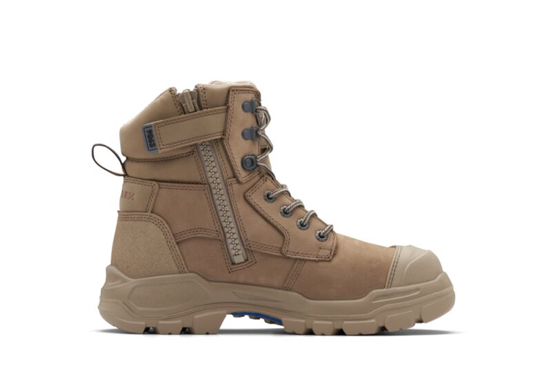 Blundstone 9063 RotoFlex Stone water-resistant nubuck PU/R 150mm zip sided safety boot