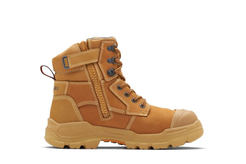 Blundstone 9090 RotoFlex MAX Wheat water-resistant premium nubuck 150mm penetration-resistant zip sided safety boot