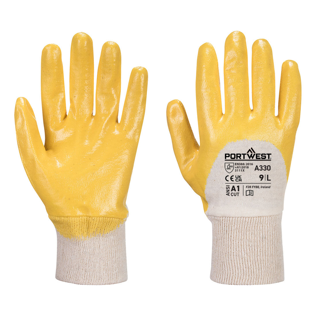 Portwest Nitrile Light Knitwrist in Yellow