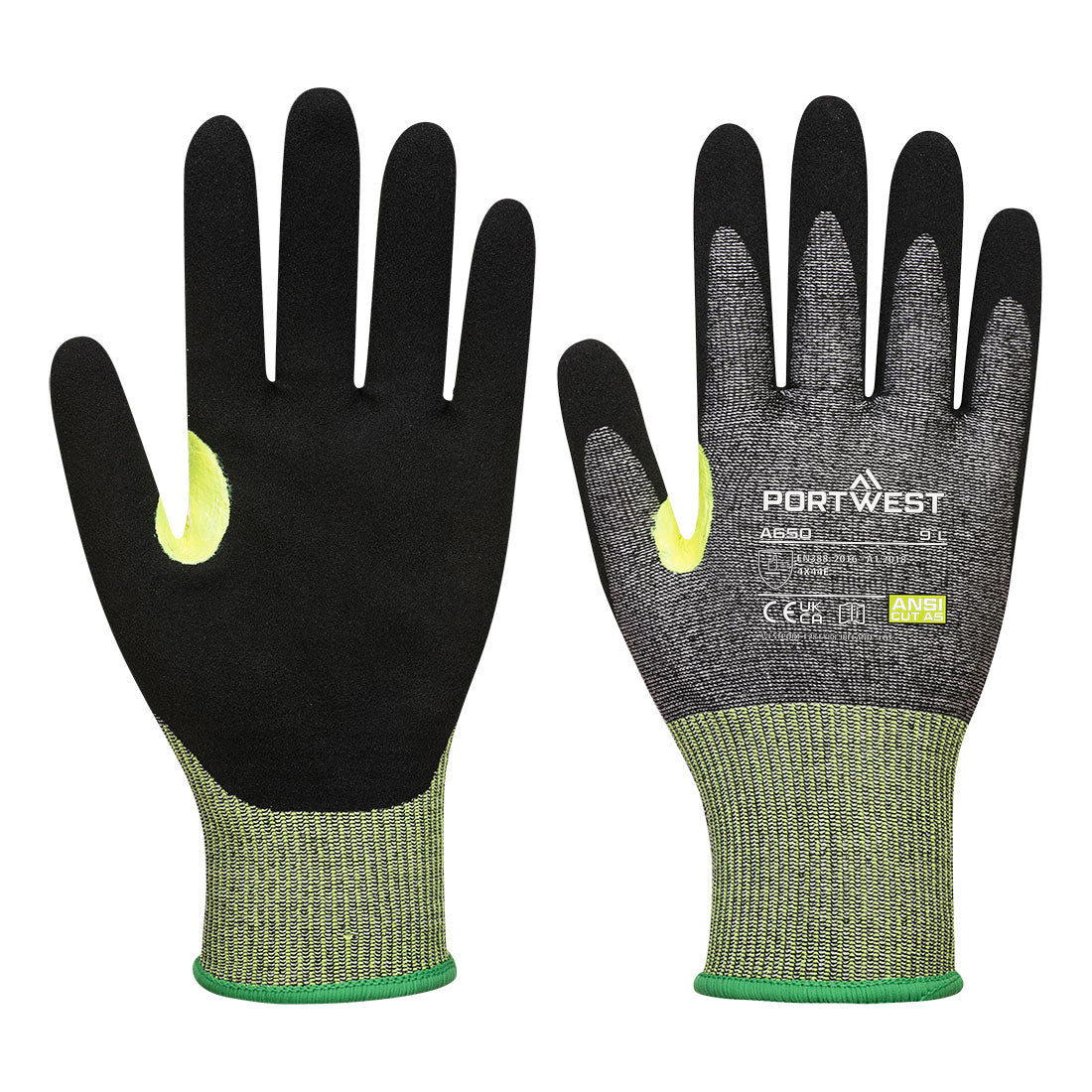 Portwest CS Cut E15 Nitrile Glove in Grey/Black