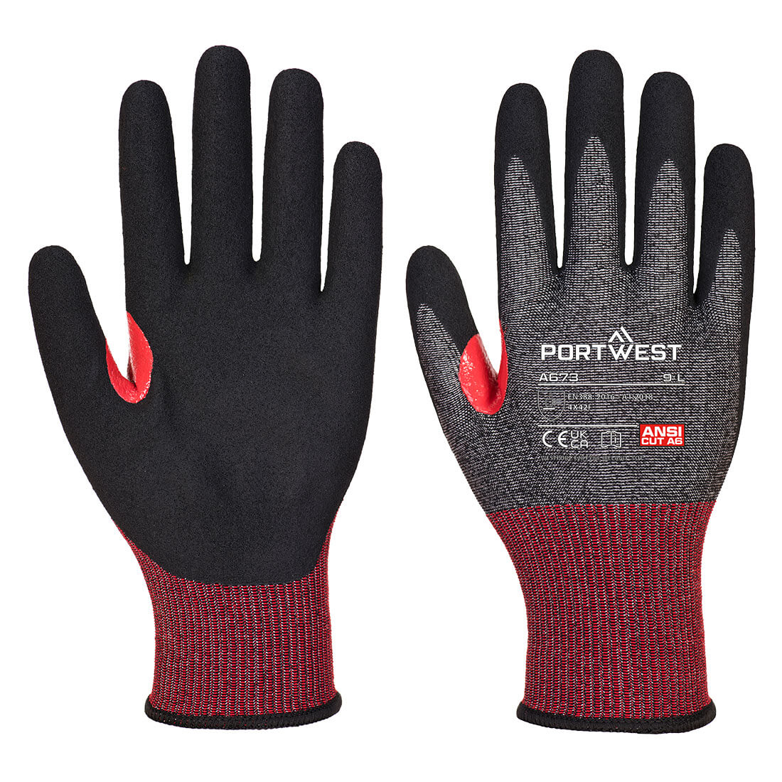 Portwest CS Cut F18 Nitrile Glove in Black