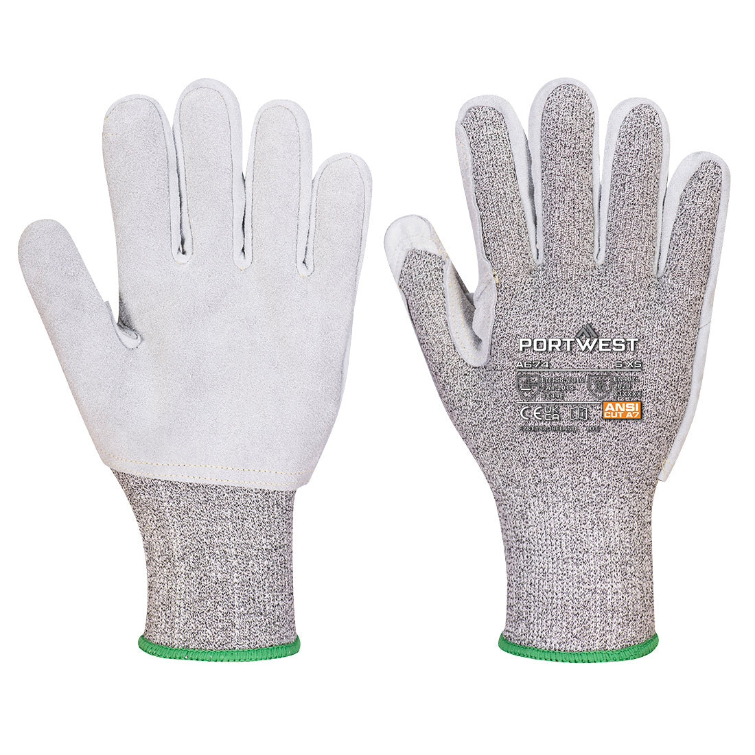 Portwest CS Cut F13 Leather Glove in Black