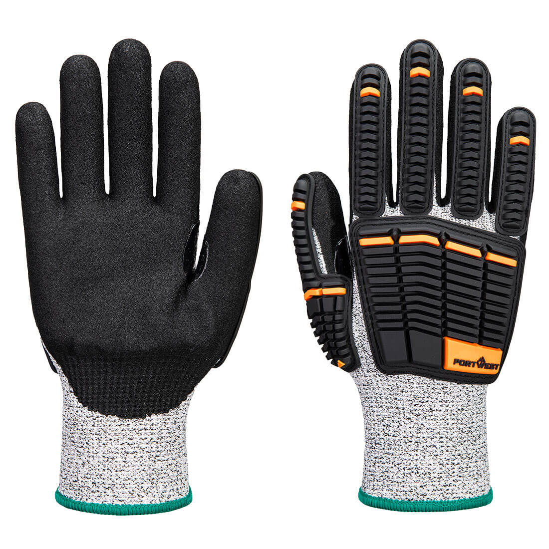 Portwest Impact C13 Nitrile Foam Glove in Grey/Black