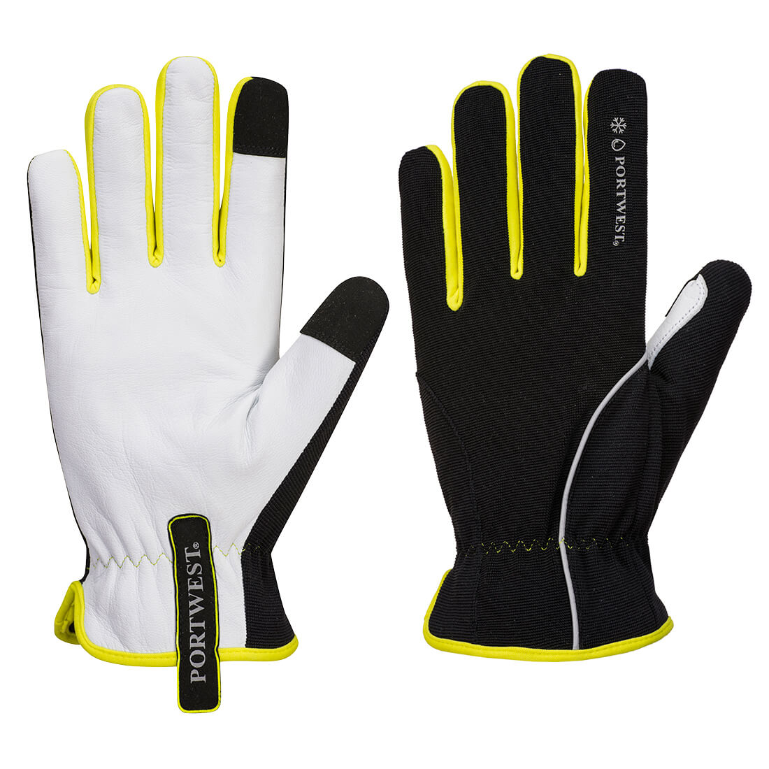 Portwest PW3 Winter Glove in Black/Yellow