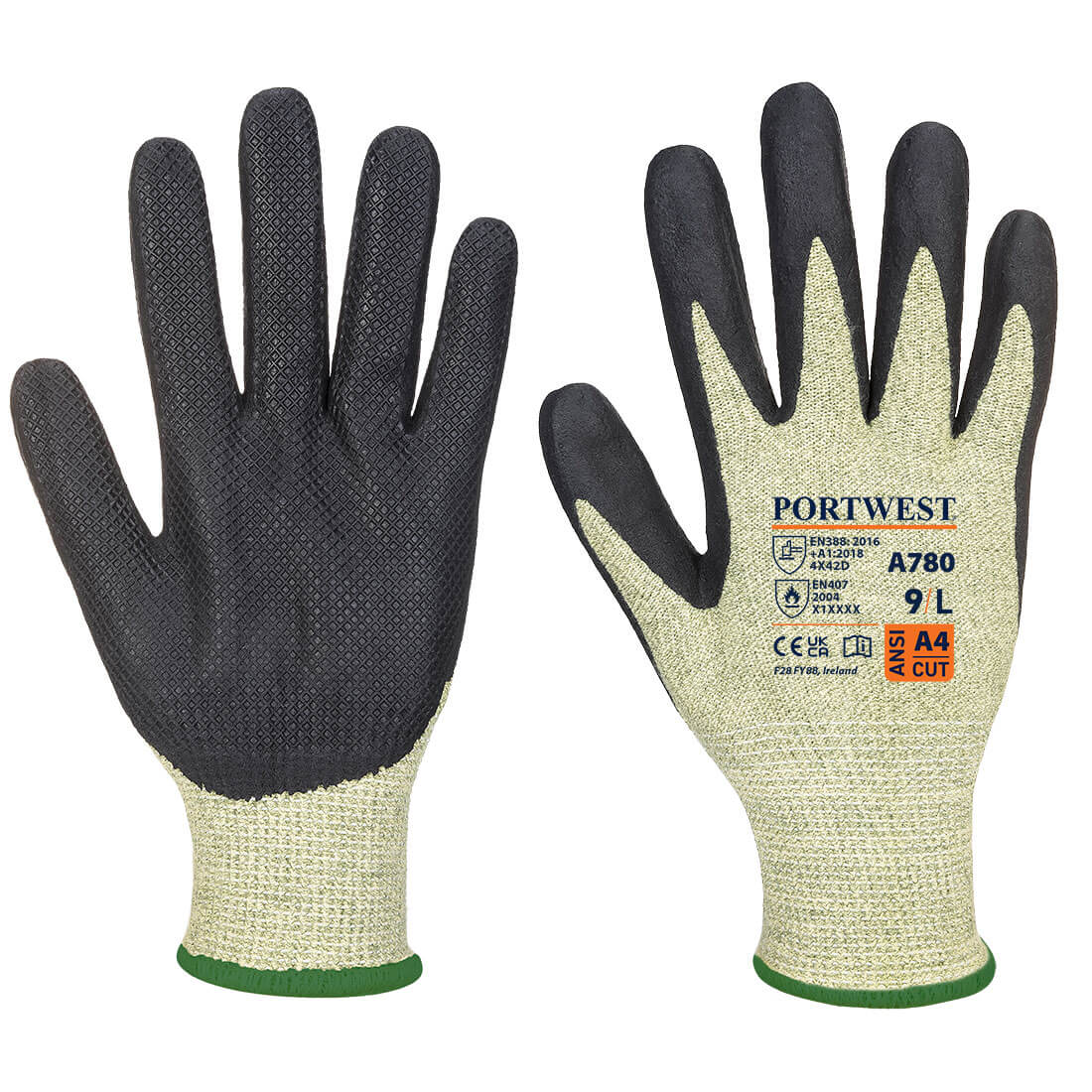 Portwest Arc Grip Glove in Green/Black
