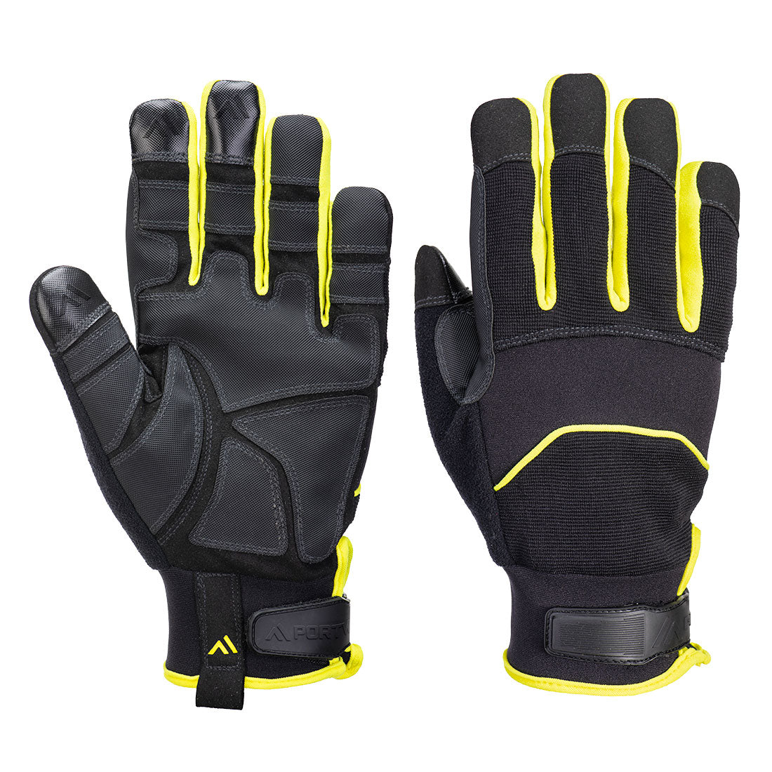 Portwest Needle Resistant Glove in Black/Yellow