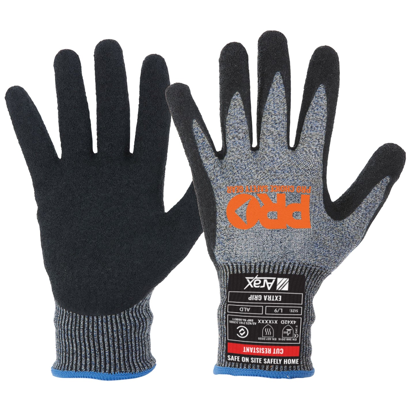 Pro Choice Safety Gear Arax Latex Crinkle Dip On 13G Liner