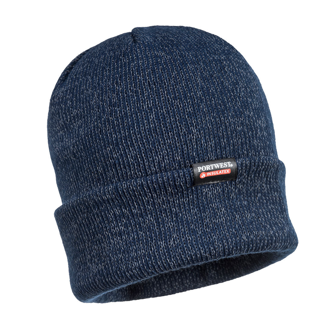 Portwest Insulated Reflective Knit Beanie in Navy