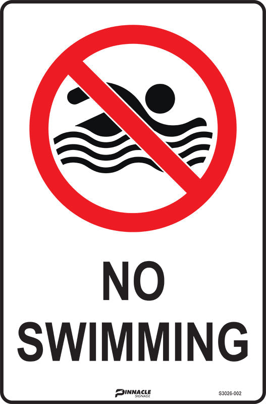 No Swimming Sign
