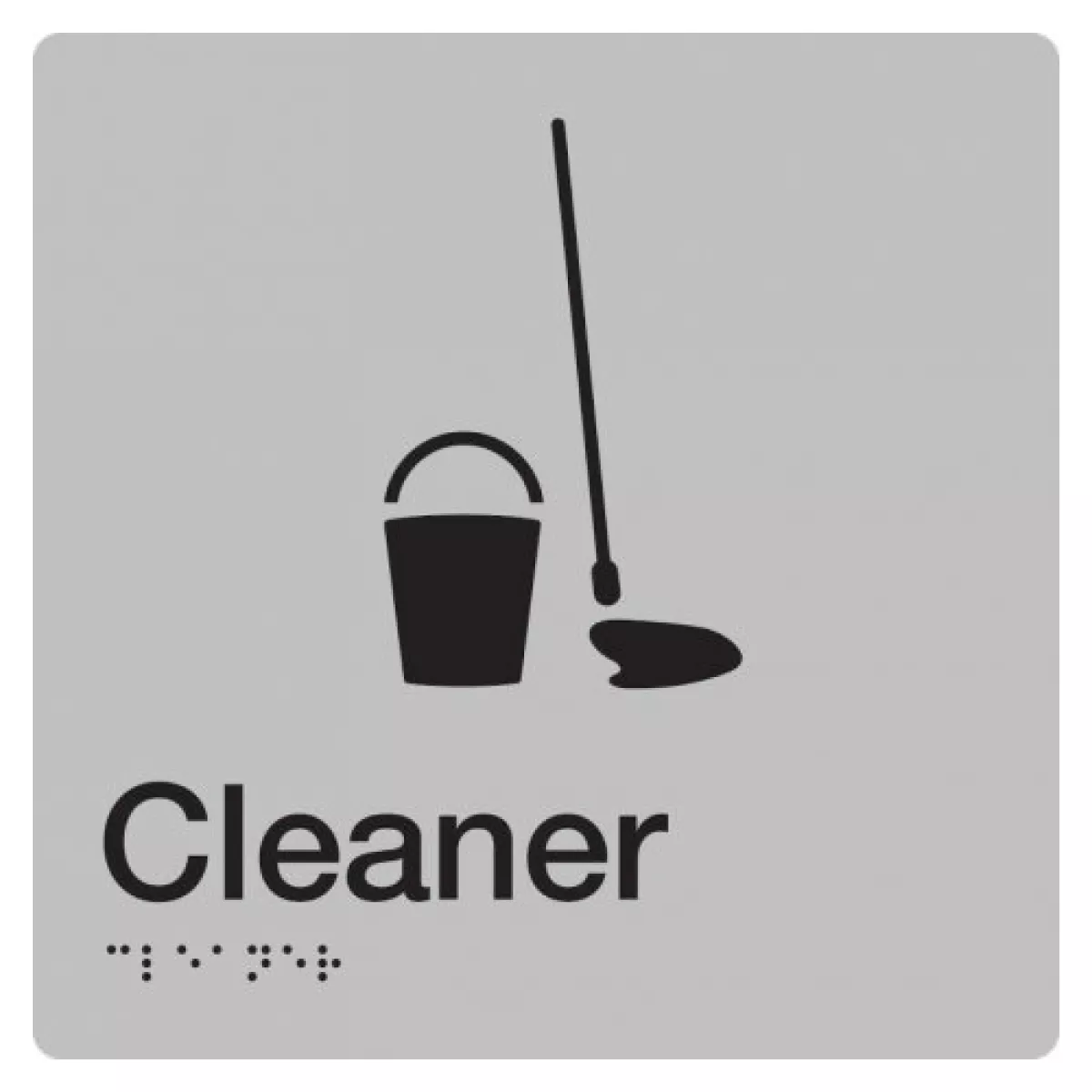 Sign, Cleaner, , Blue/White PVC