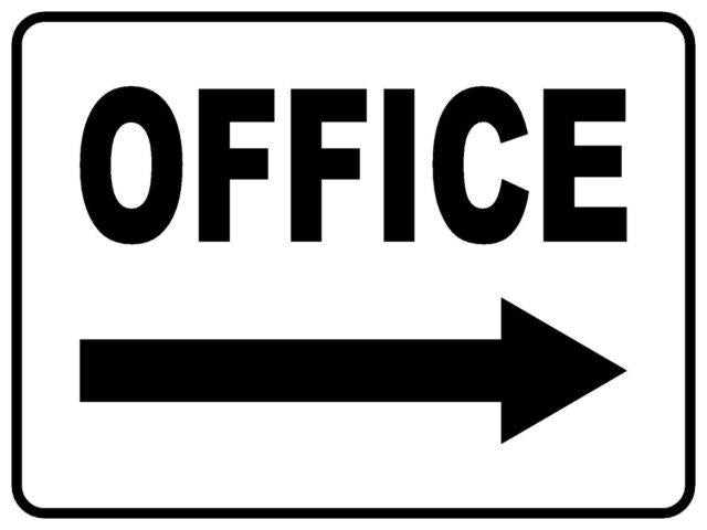 Office (with Right Arrow) Sign