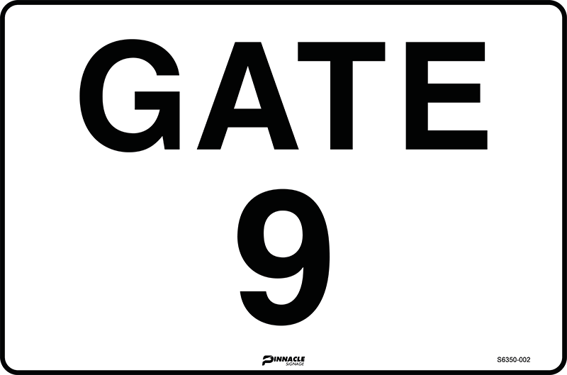 Gate 9 Sign