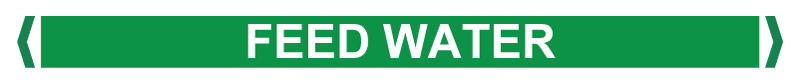 Pipe Markers, , Pack/10 - Feed Water (Green)